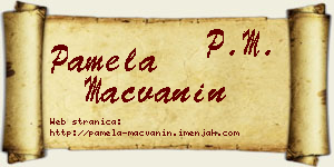 Pamela Mačvanin vizit kartica